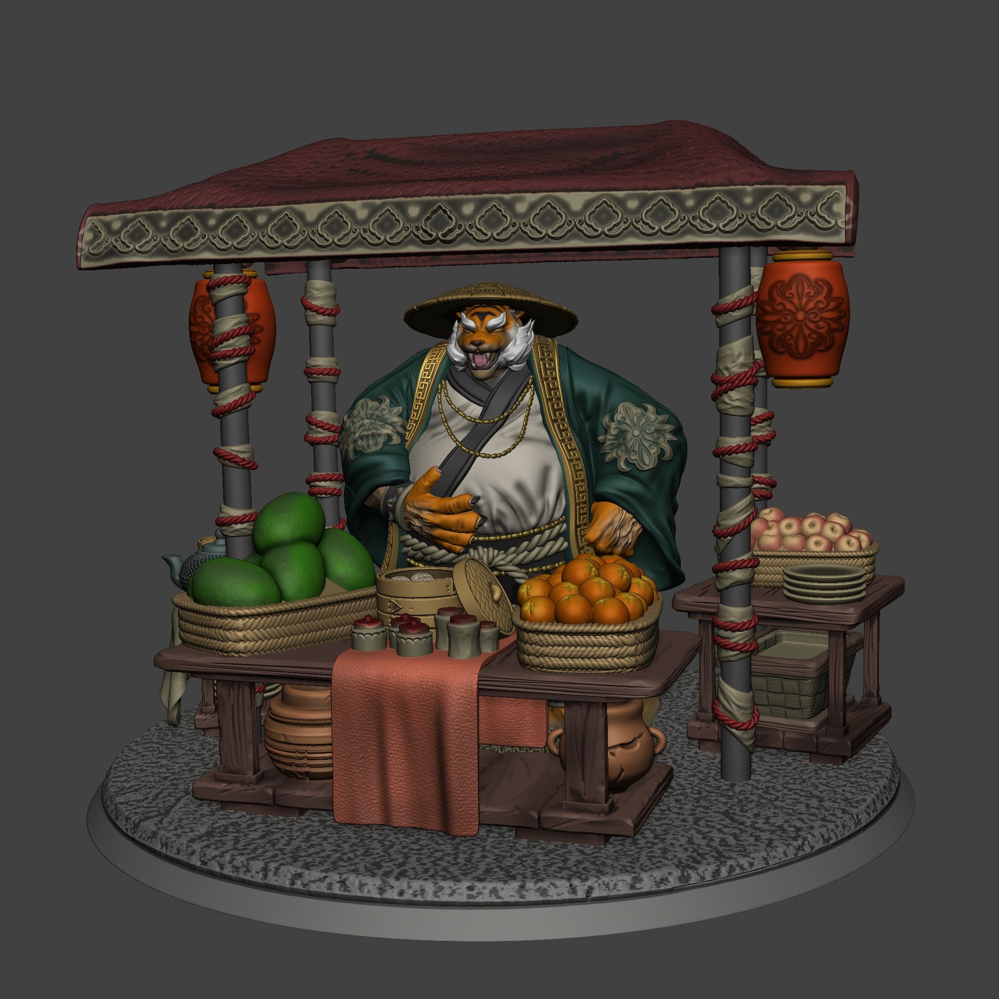 Mojibake - Battle for Xiuyu - Tabaxi Merchant - DnD/TTRPG Figure/Miniature - Helios3DPrinting