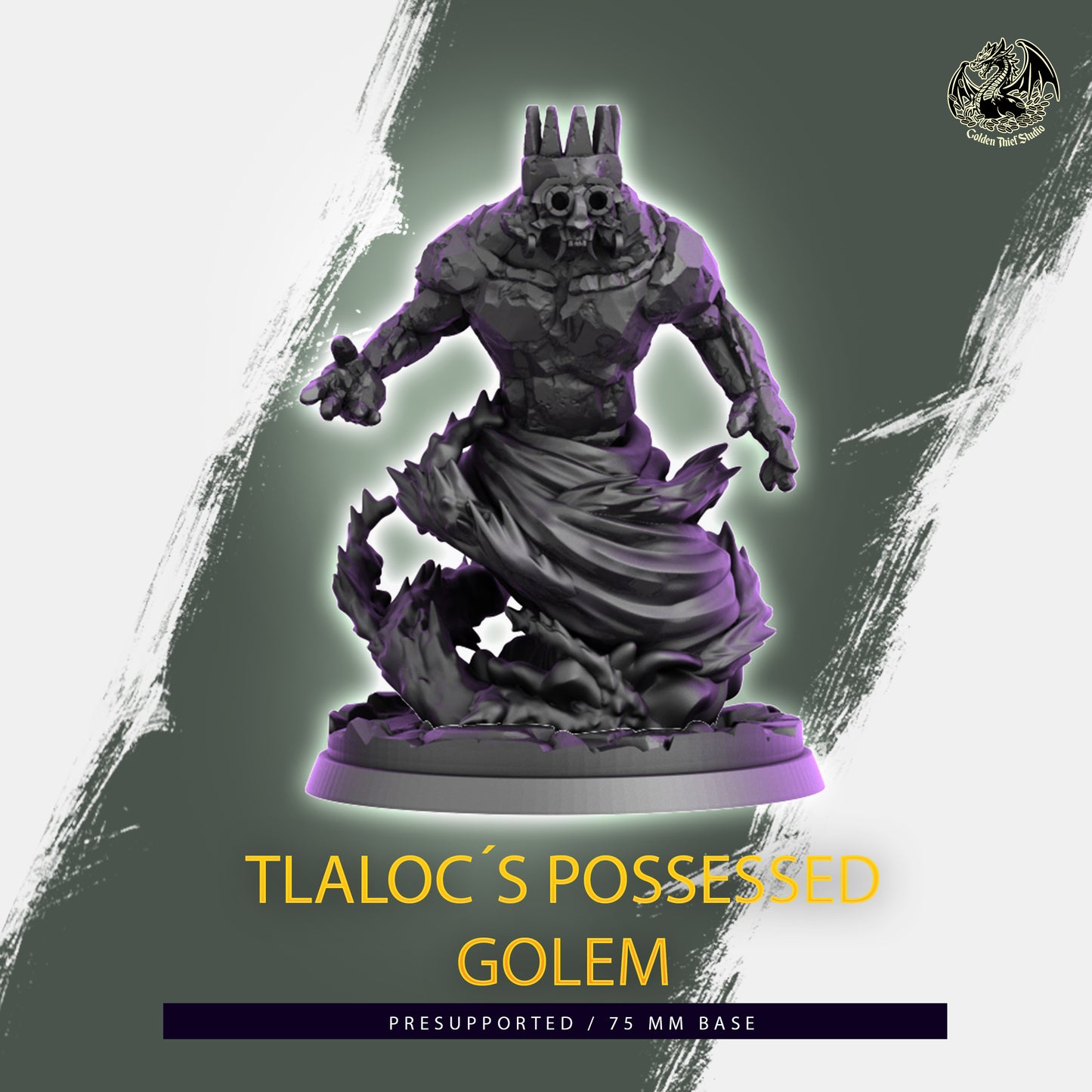 Golden Thief Studio - Tlaloc's Possessed Golem - DnD/TTRPG Figure/Miniature