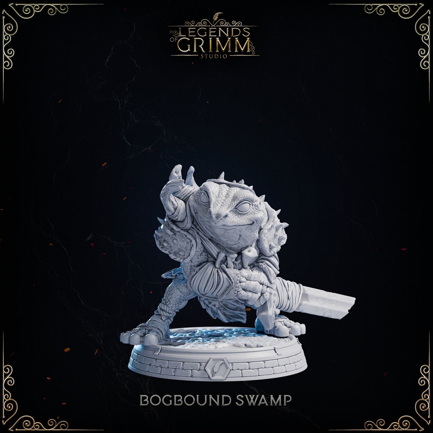 Grimm Legends - Bogbound Swamp - Toad Claymore - DnD/TTRPG Figure/Miniature