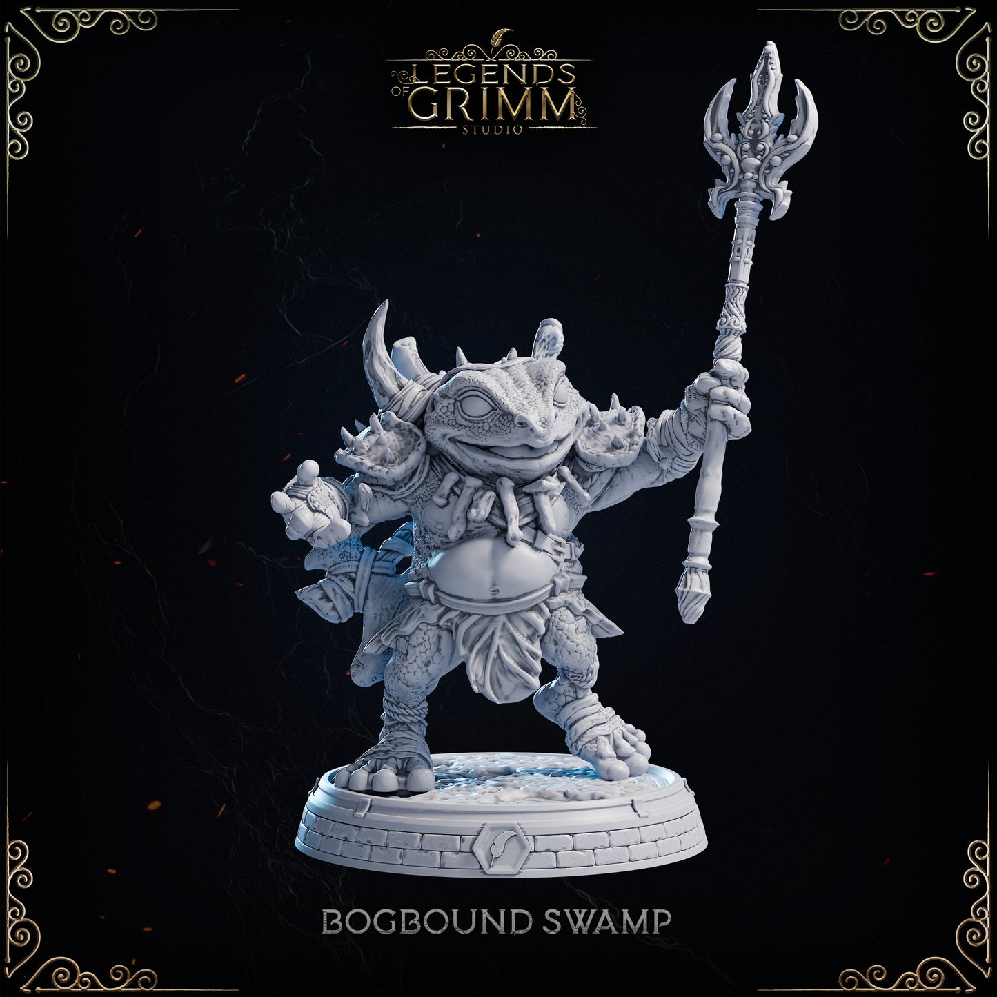 Grimm Legends - Bogbound Swamp - Toad Shaman - DnD/TTRPG Figure/Miniature