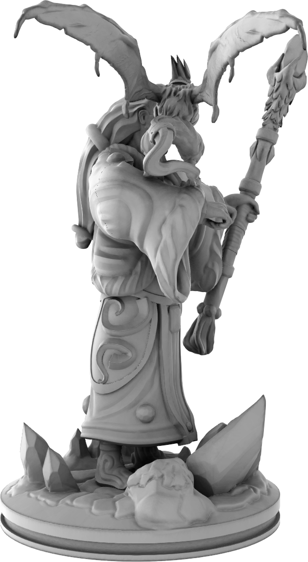 Mojibake - Battle for Genbushan - Batu, The Evil Brother - DnD/TTRPG Figure/Miniature - Helios3DPrinting