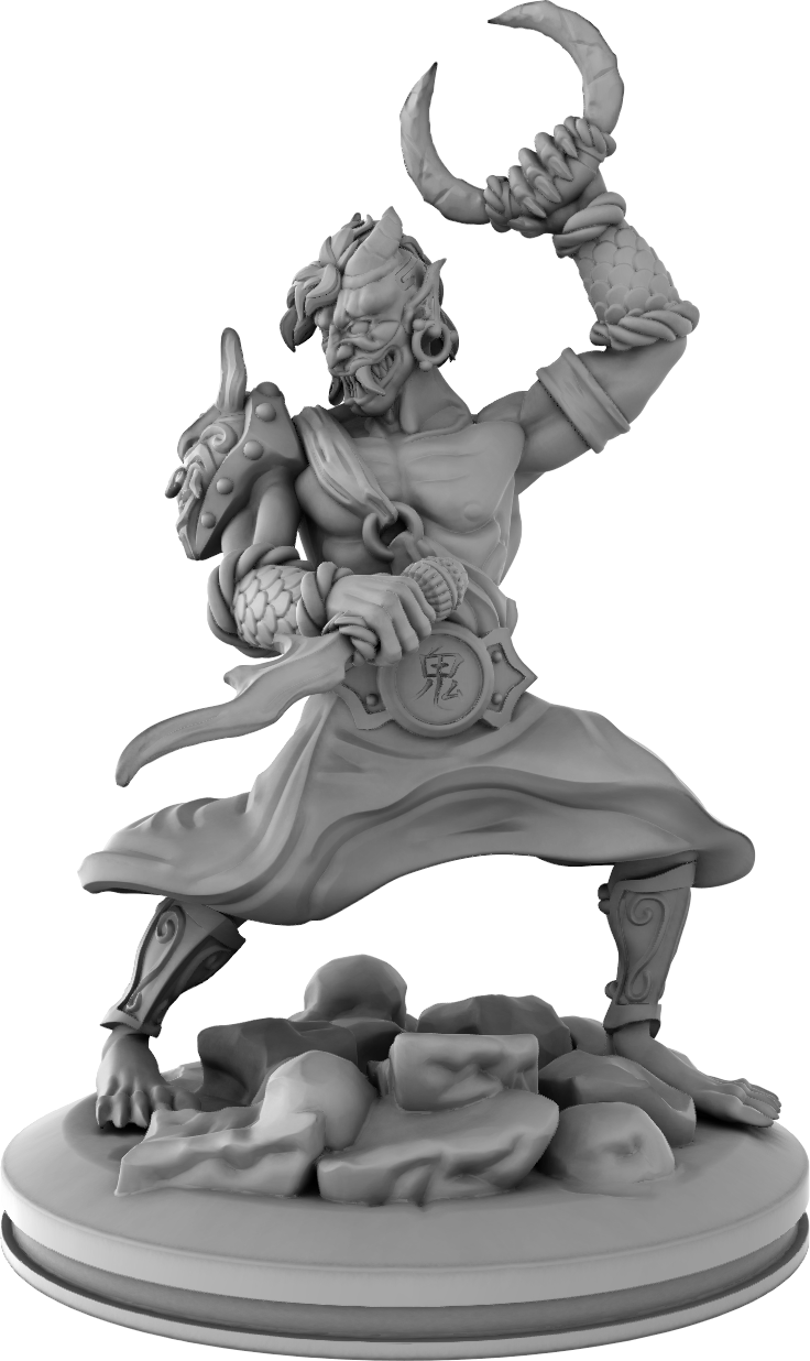 Mojibake - Fantasy Realms - Demon Twins - DnD/TTRPG Figure/Miniature - Helios3DPrinting