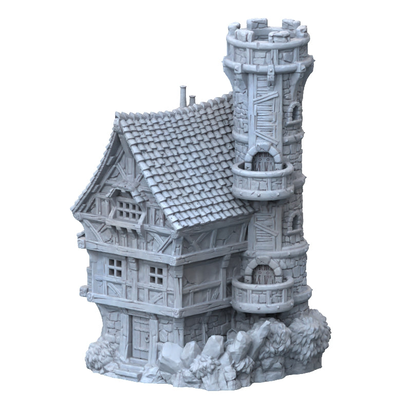 Solo Minatures #3 - Medieval House Dice Tower - DnD/TTRPG/Roleplaying/Wargames