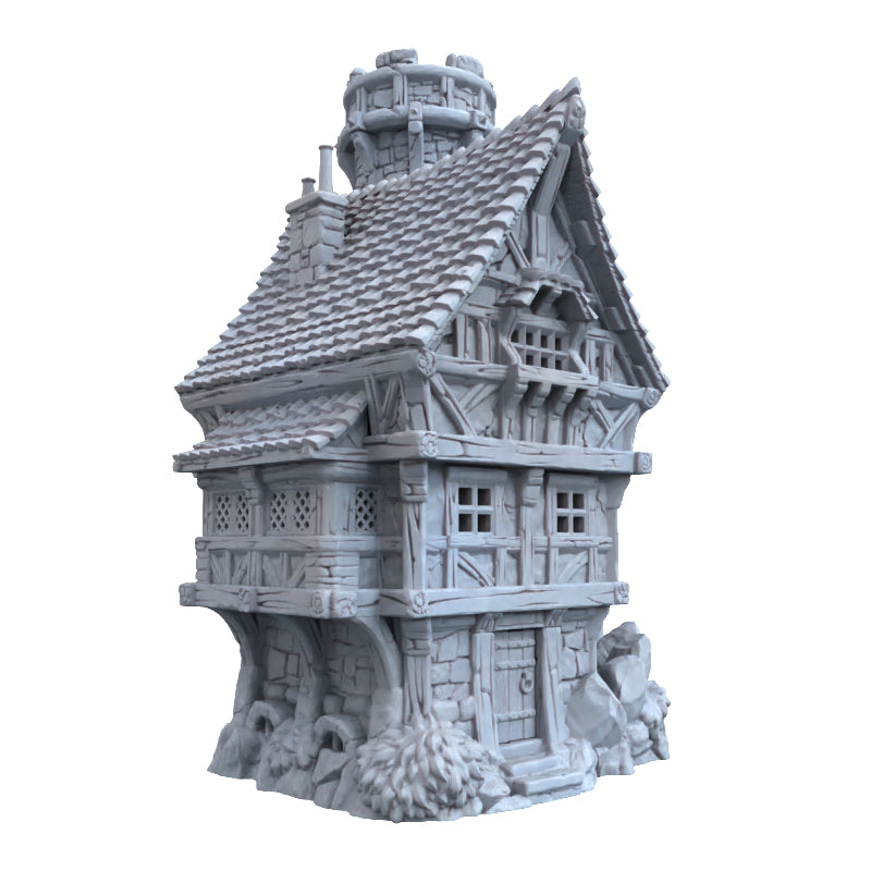 Solo Minatures #3 - Medieval House Dice Tower - DnD/TTRPG/Roleplaying/Wargames