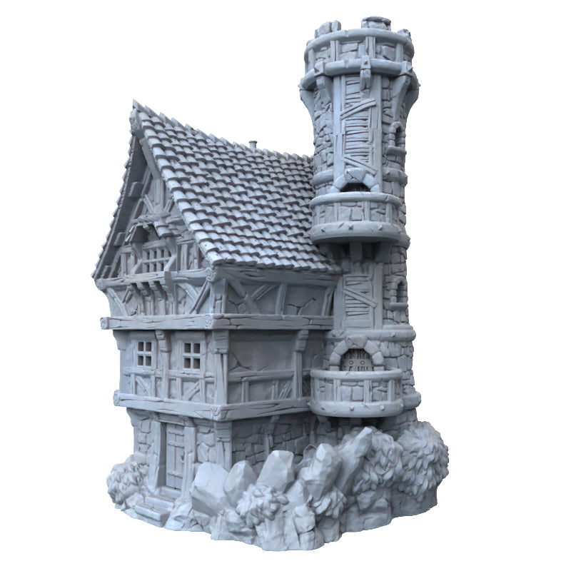 Solo Minatures #3 - Medieval House Dice Tower - DnD/TTRPG/Roleplaying/Wargames