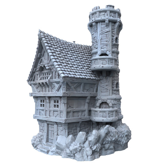 Solo Minatures #3 - Medieval House Dice Tower - DnD/TTRPG/Roleplaying/Wargames