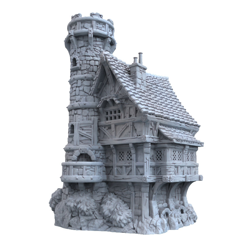 Solo Minatures #3 - Medieval House Dice Tower - DnD/TTRPG/Roleplaying/Wargames
