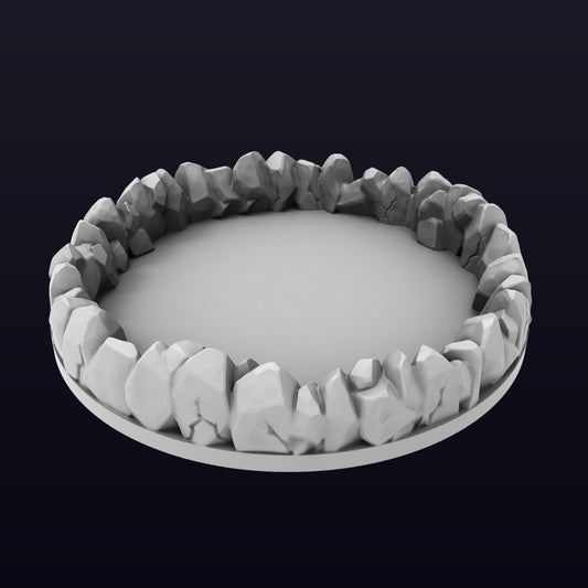 Fantasy3DTabletop - Rock Circle Dice Tray - DnD/TTRPG/Roleplaying/Wargames