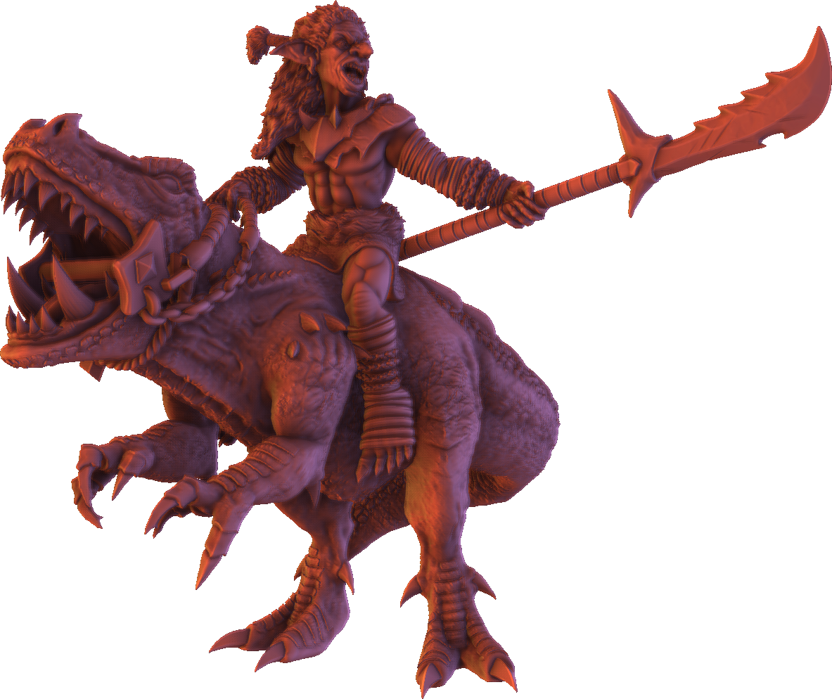 Monolith Arts - Greenskins - Goblin Cavalry - DnD/TTRPG Figure/Miniature