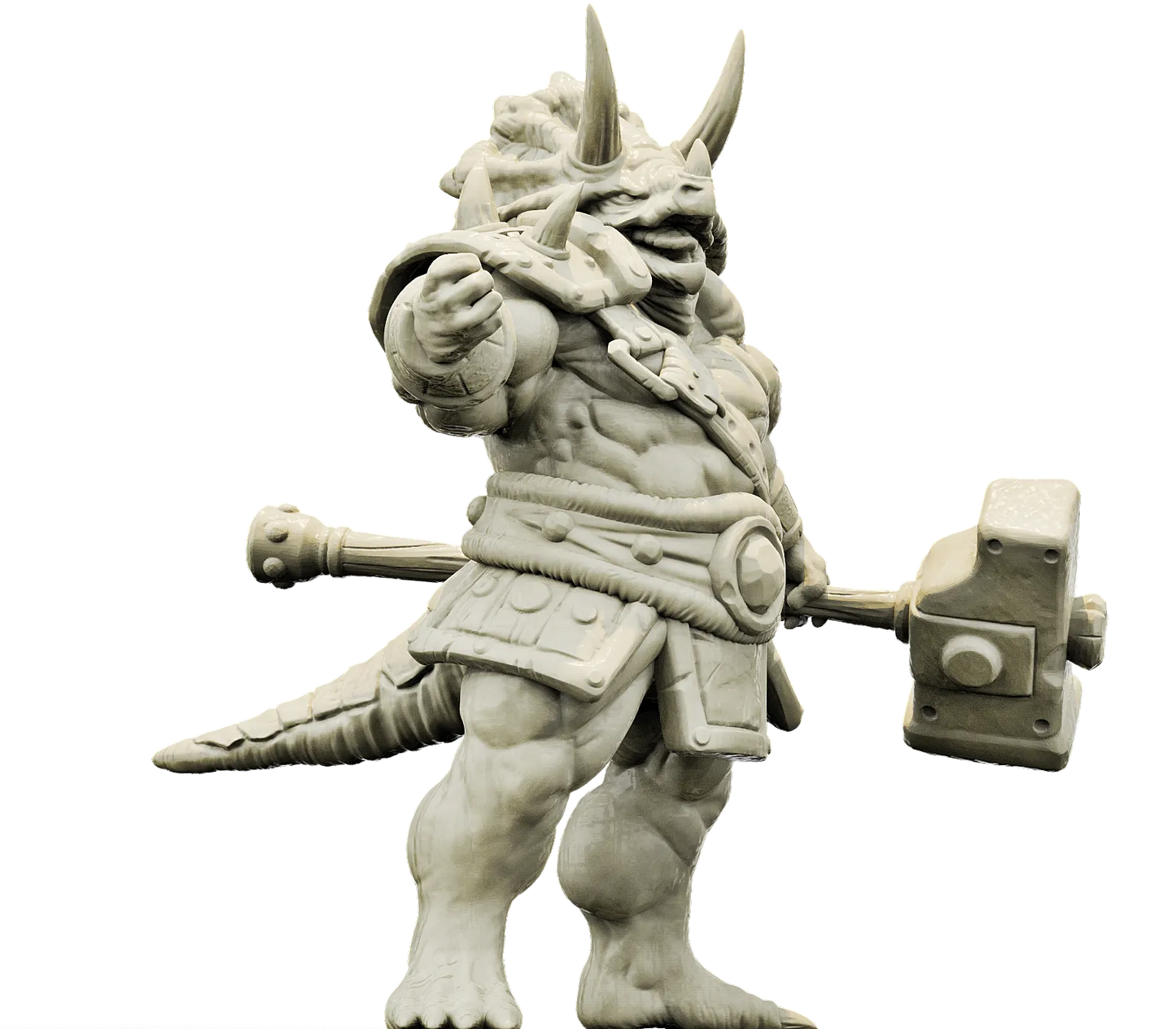 Brayan Nafarrate - Bestiary #4 - Triceratops Warrior #2 - DnD/TTRPG Figure/Miniature