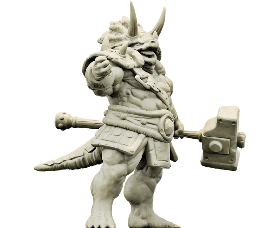 Brayan Nafarrate - Bestiary #4 - Triceratops Warrior #2 - DnD/TTRPG Figure/Miniature
