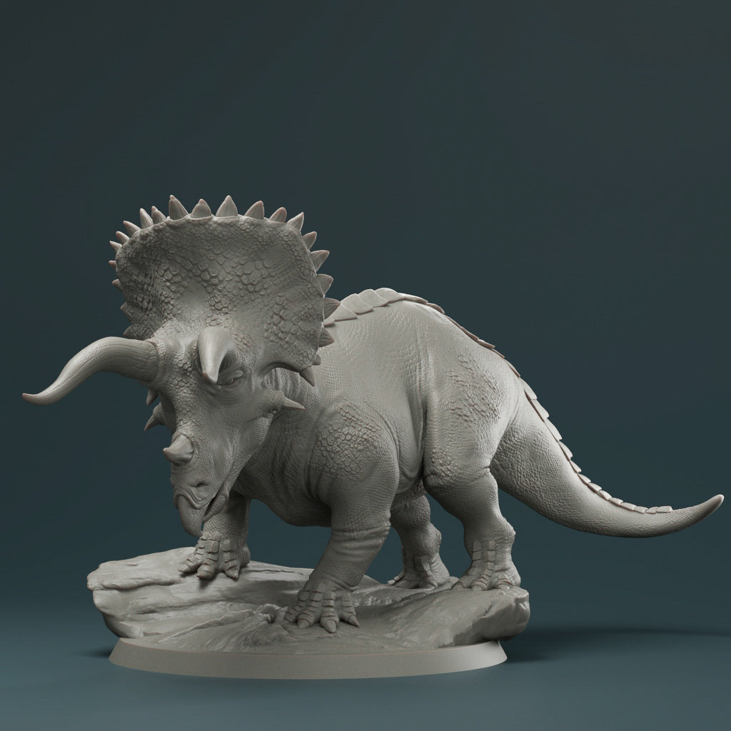 Dinoworld - Kingdoms - Triceratops - DnD/Tabletop/TTRPG Figure Miniature