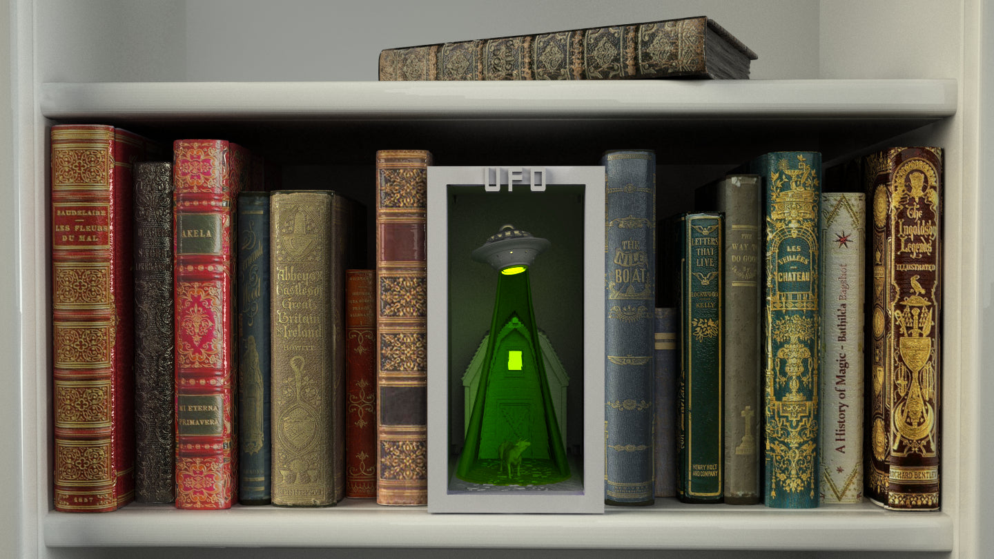 Crosslances - Book Nook/Shelf Insert - UFO