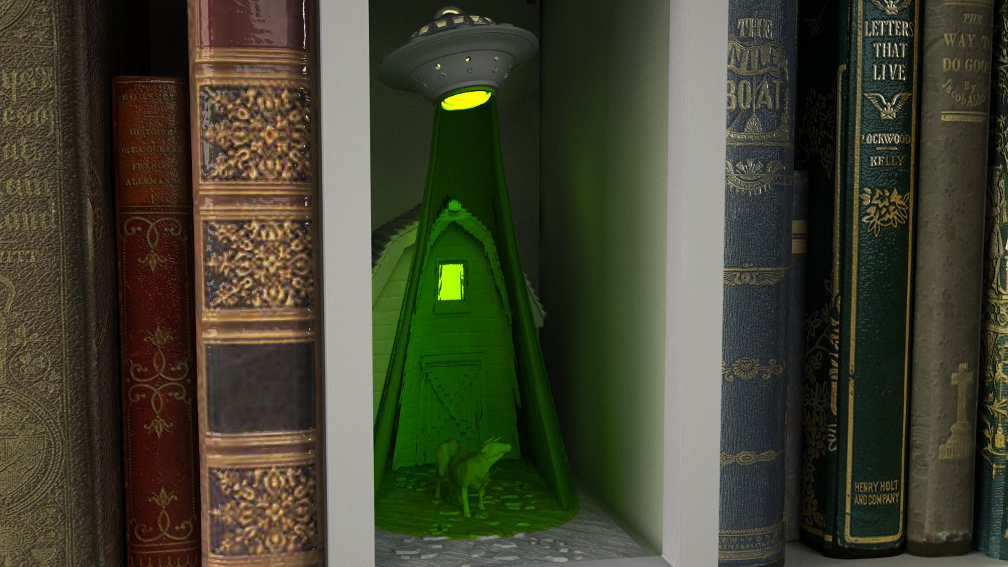 Crosslances - Book Nook/Shelf Insert - UFO