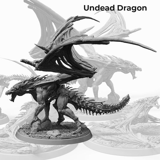 Printomancer - Undead Dragon - DnD/TTRPG Figure/Miniature