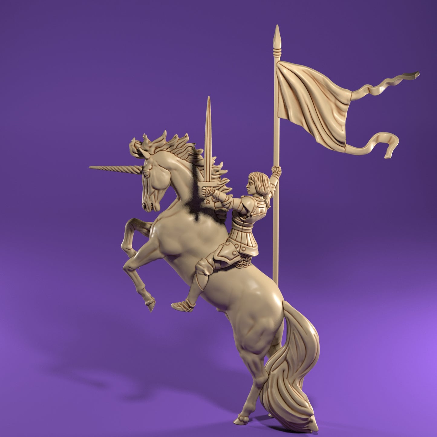 Medusa Miniatures - Unicorn Rider #1 - DnD/TTRPG/Roleplaying/Wargames