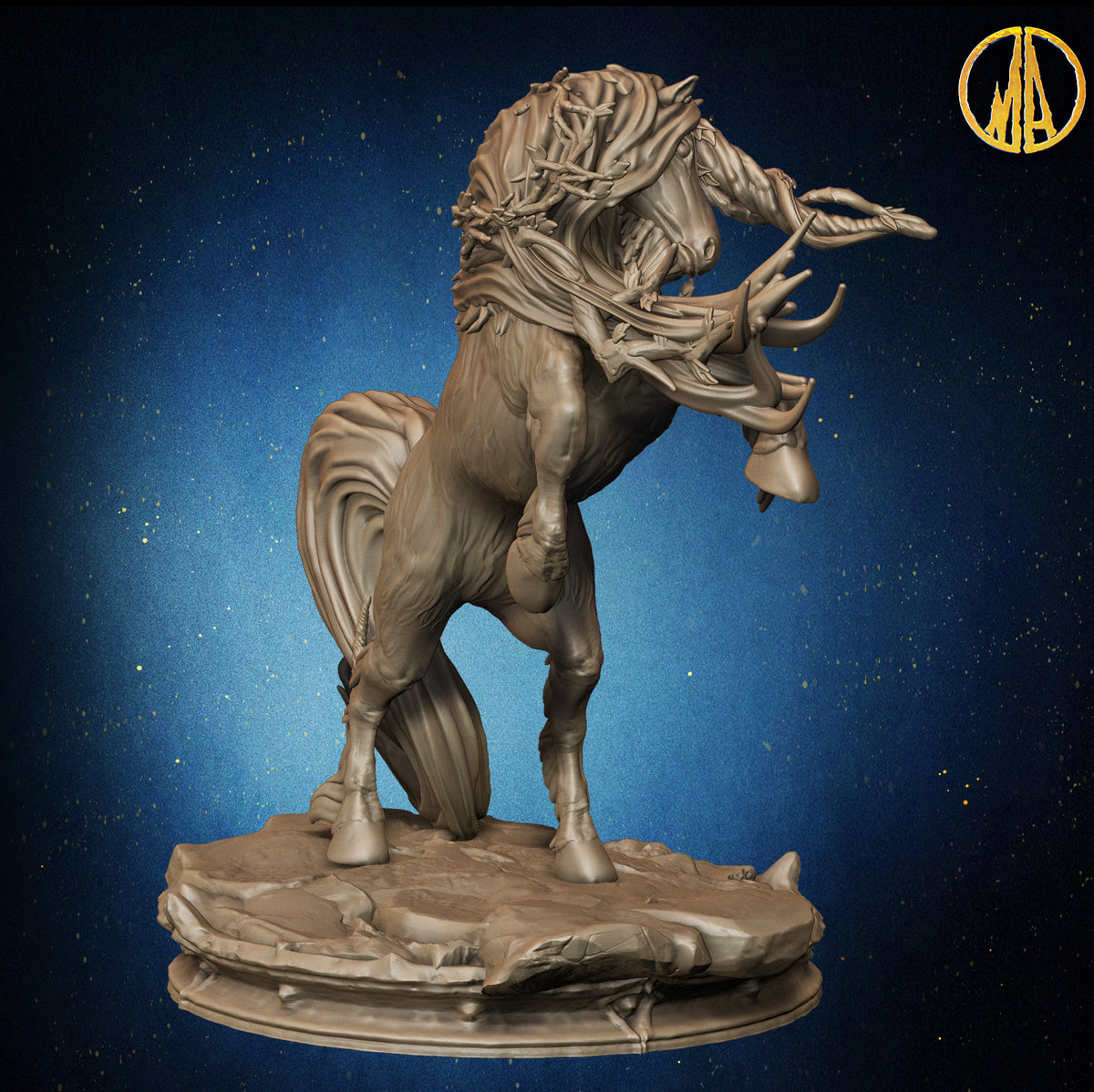 Monolith Arts - Whispering Forest - Unicorn #2 - DnD/TTRPG Figure/Miniature