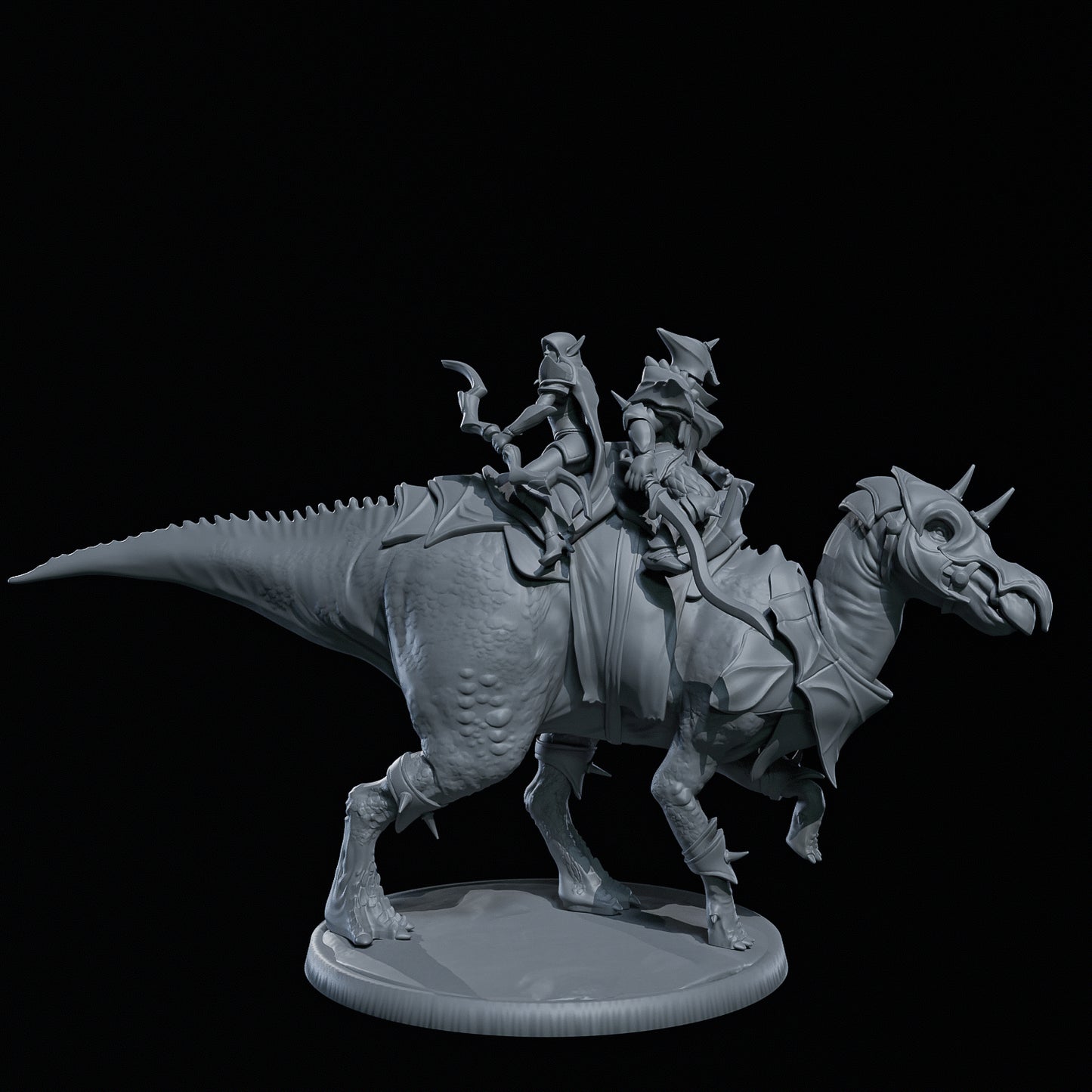 Dinoworld - Kingdoms #3 - Shantungosaurus Gigantes w/Riders - DnD/Pathfinder