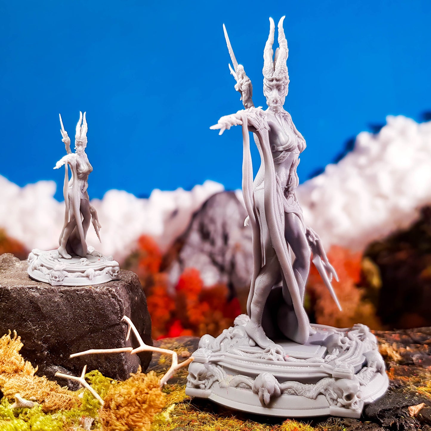 Printomancer - Boneflesh Necropriestess - 32/75mm Pin Up/Figure/Model/Diorama