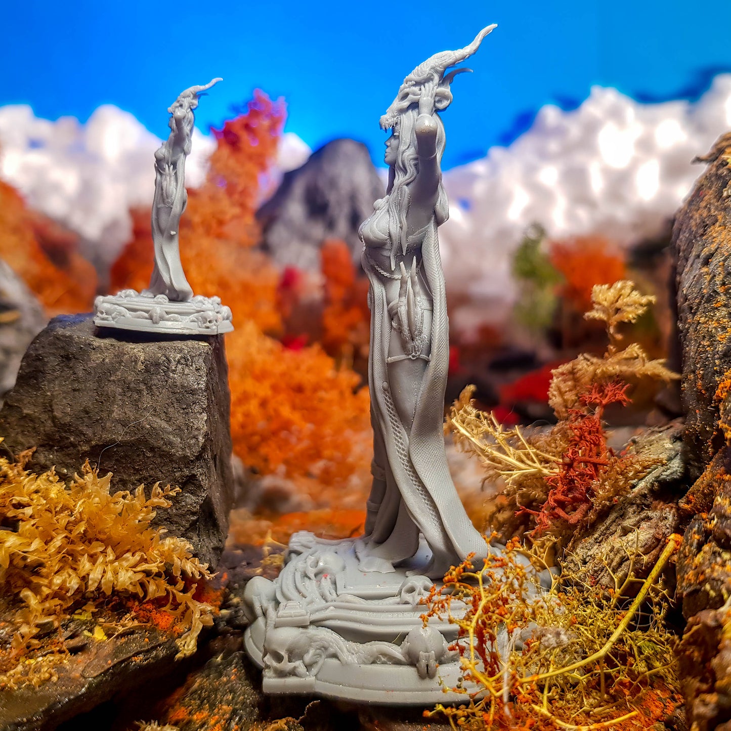 Printomancer - Boneflesh Necromancer - 32/75mm Pin Up/Figure/Model/Diorama