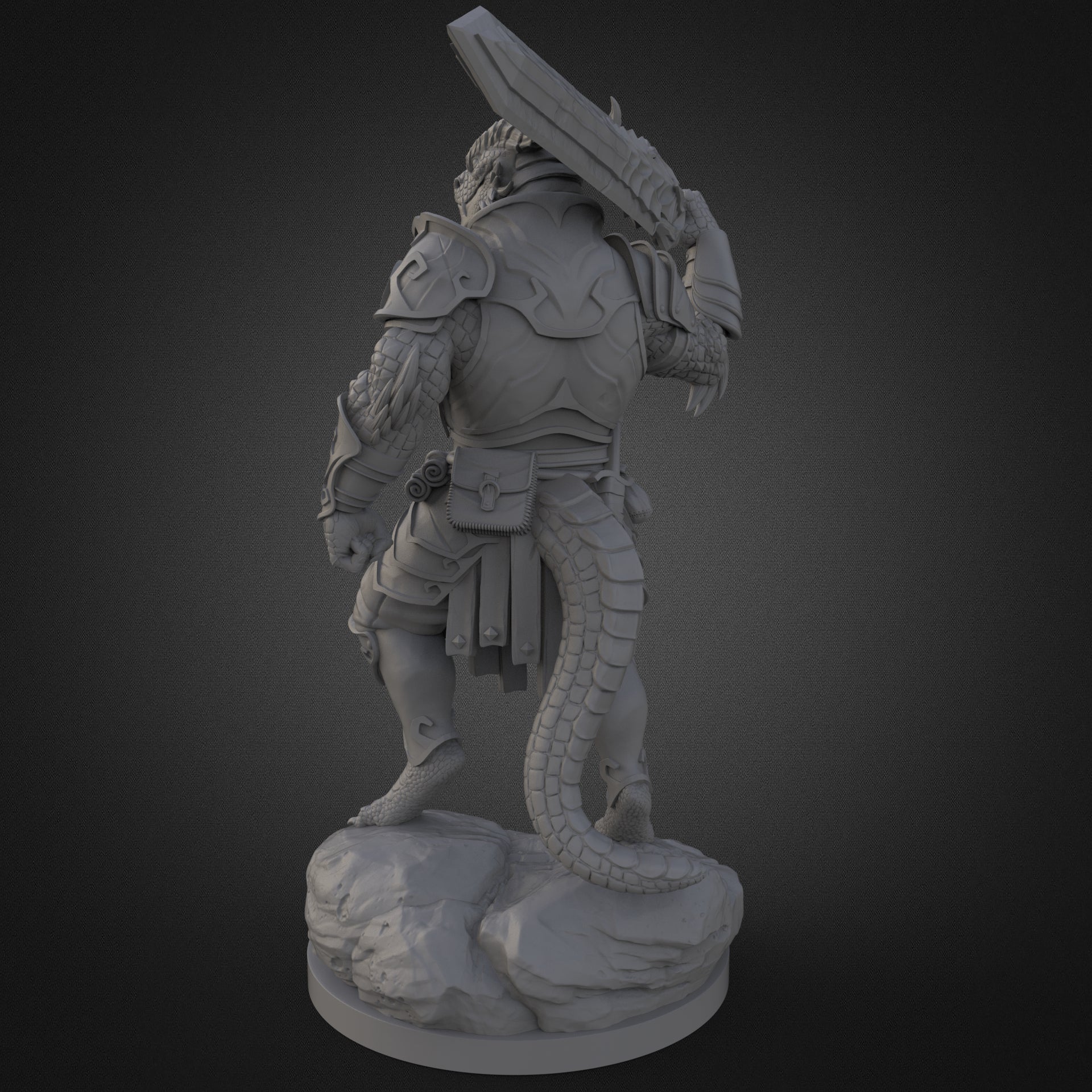 Aether & Alchemist - Male Dragonborn Warrior - DnD/TTRPG Figure/Miniature - Helios3DPrinting