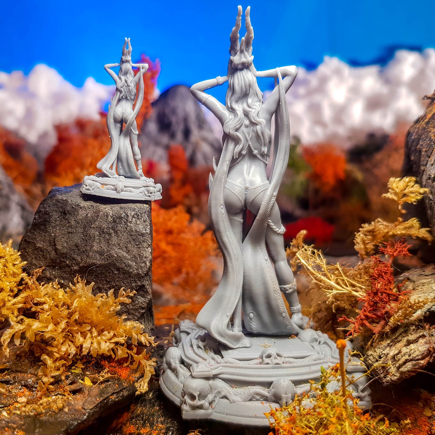 Printomancer - Boneflesh Necromancer - 32/75mm Pin Up/Figure/Model/Diorama