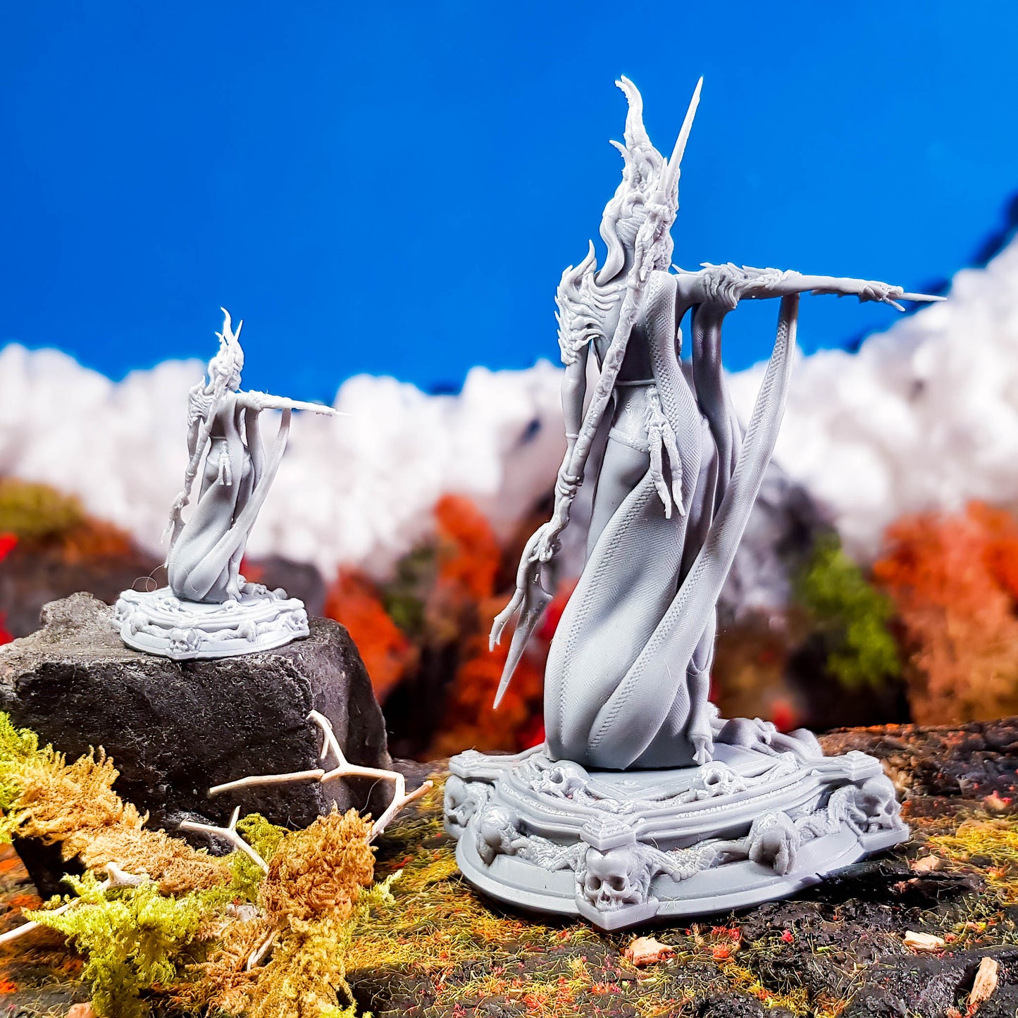 Printomancer - Boneflesh Necropriestess - 32/75mm Pin Up/Figure/Model/Diorama