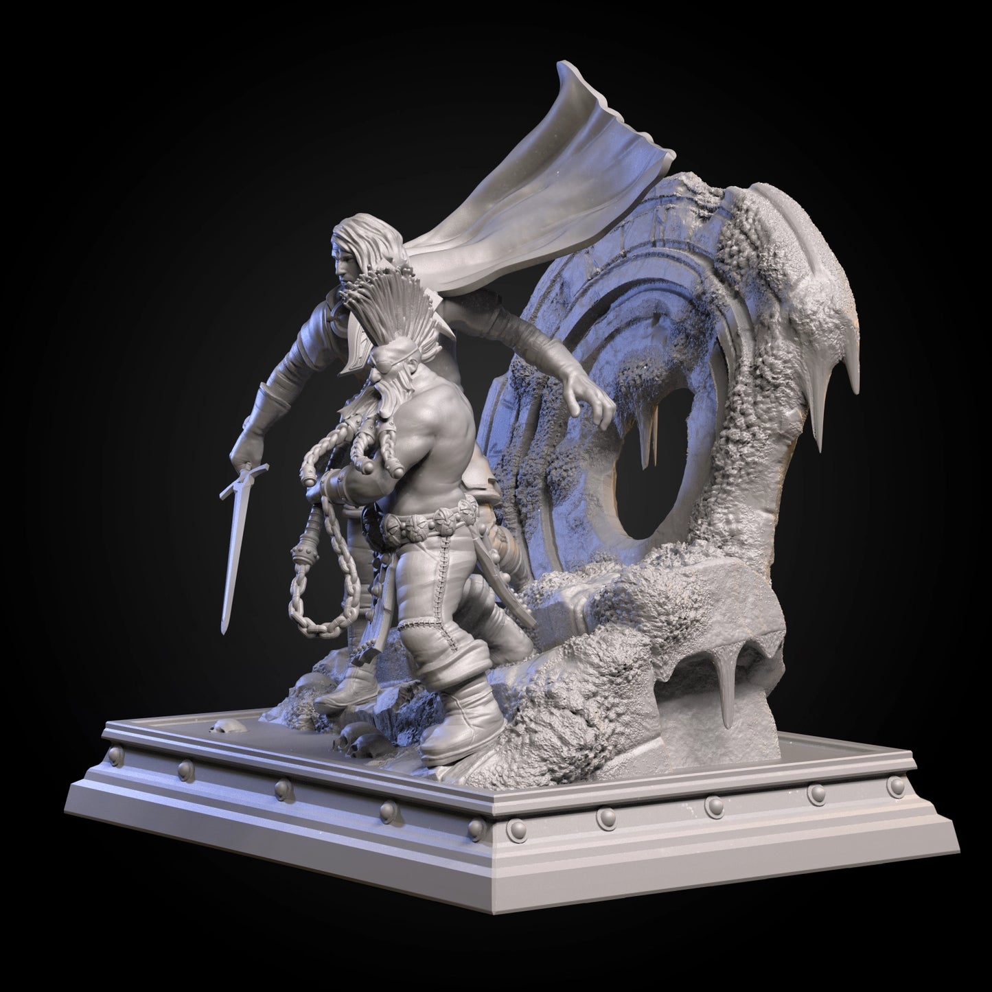 Z Kino - Human & Dwarf Diorama - 50mm Pin Up/Figure/Model/Diorama