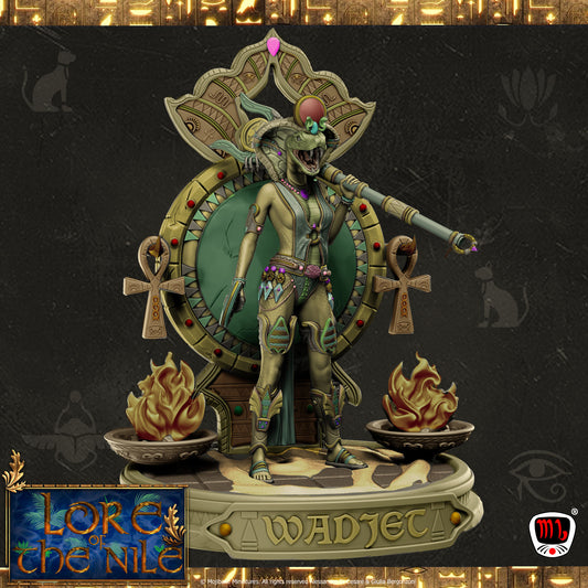 Mojibake - Lore of the Nile - Wadjet, Protector of Lower Egypt - 120mm Pin Up/Figure/Model/Diorama - Helios3DPrinting