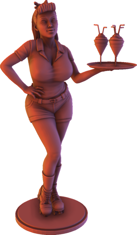 Alexa - Retro Girls - Waitress - 100mm Pin Up/Figure/Model/Diorama