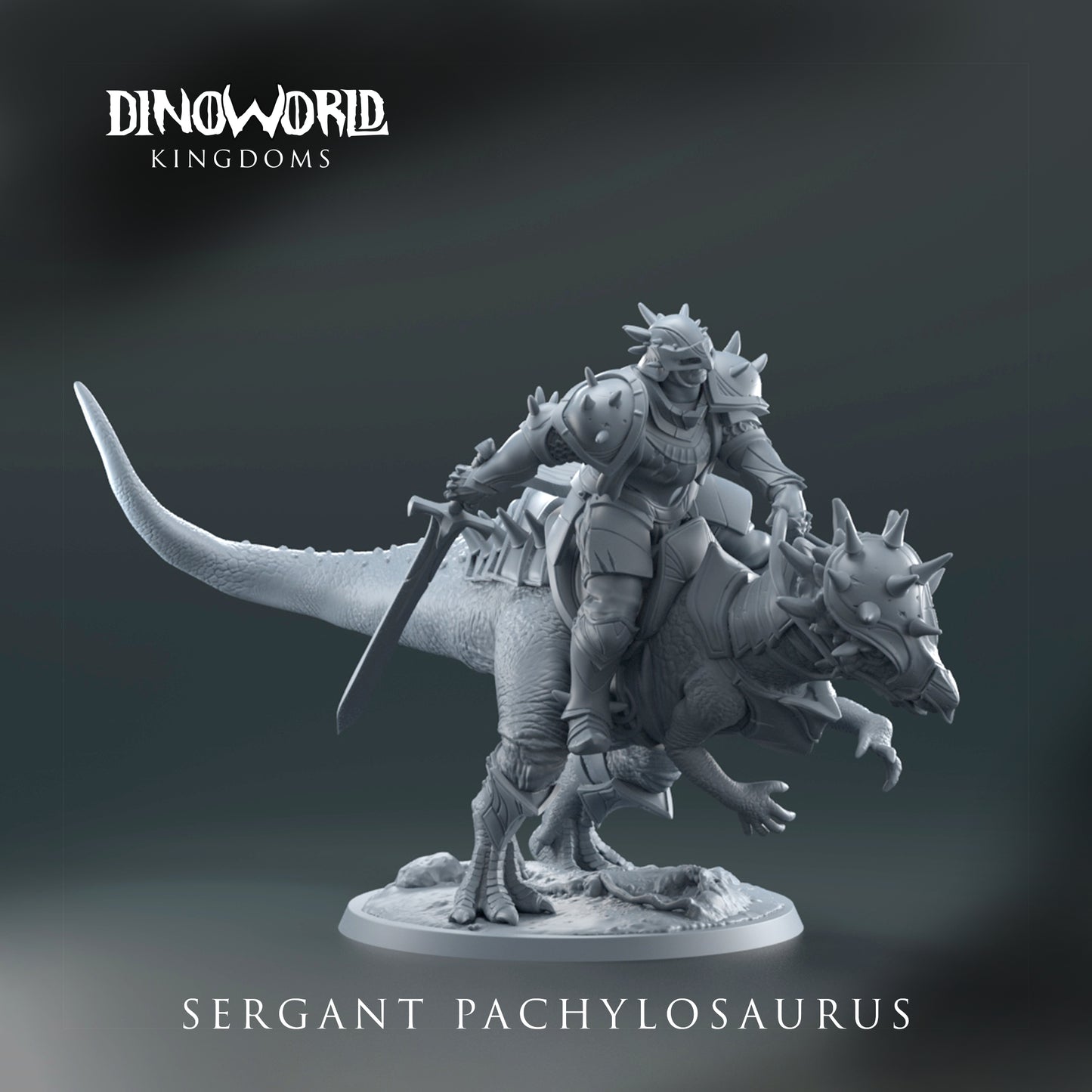Dinoworld - Kingdoms - Sergant Pachylosaurus - DnD/Tabletop/TTRPG Figure