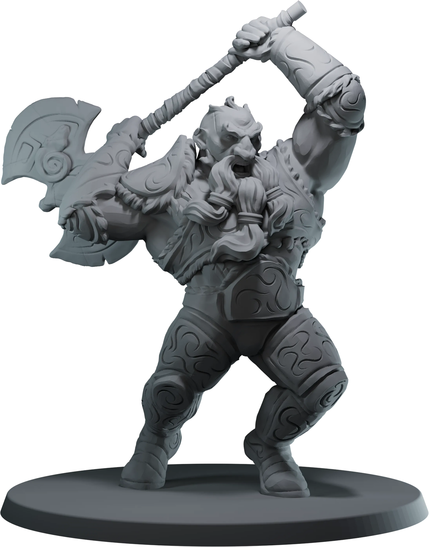 Calamity Figures - Wyrm Slayers - Dwarf Barbarian - 75mm Pin Up/Figure/Model/Diorama