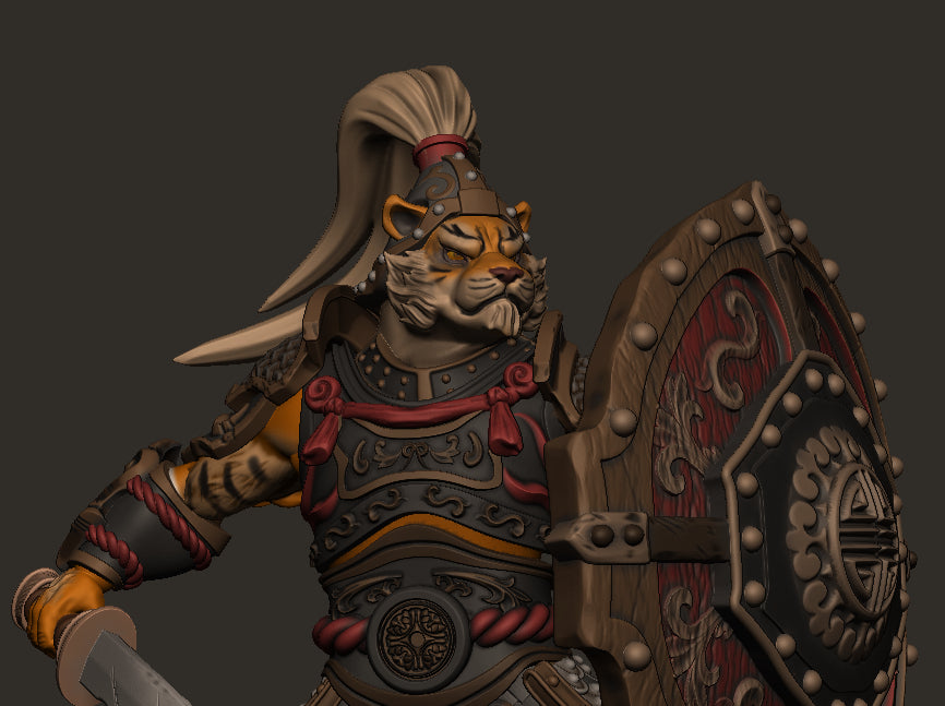 Mojibake - Battle for Xiuyu - Tabaxi Warriors - DnD/TTRPG Figure/Miniature - Helios3DPrinting