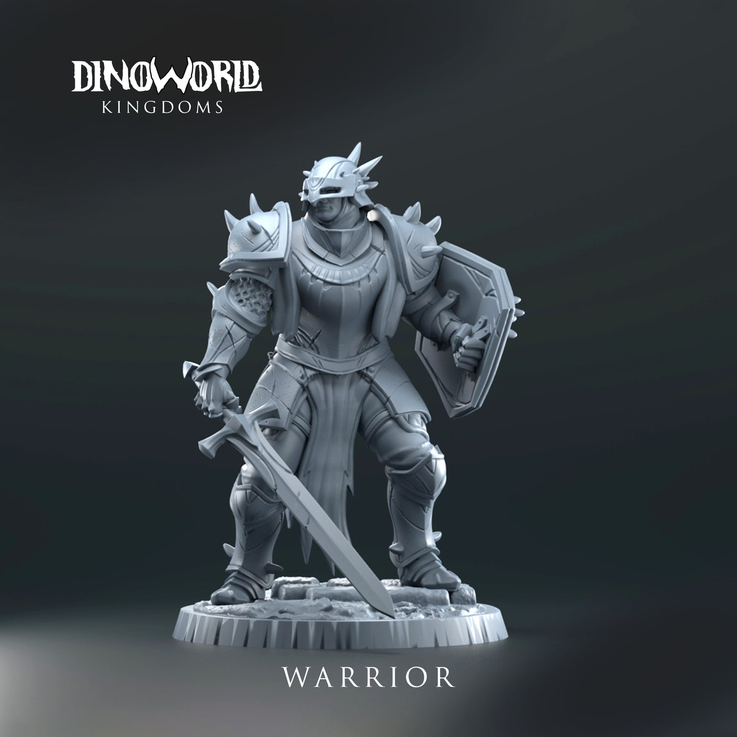 Dinoworld - Kingdoms - Human Warrior - DnD/Tabletop/TTRPG Figure Miniature