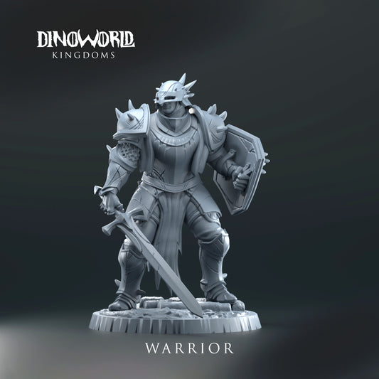 Dinoworld - Kingdoms - Human Warrior - DnD/Tabletop/TTRPG Figure Miniature