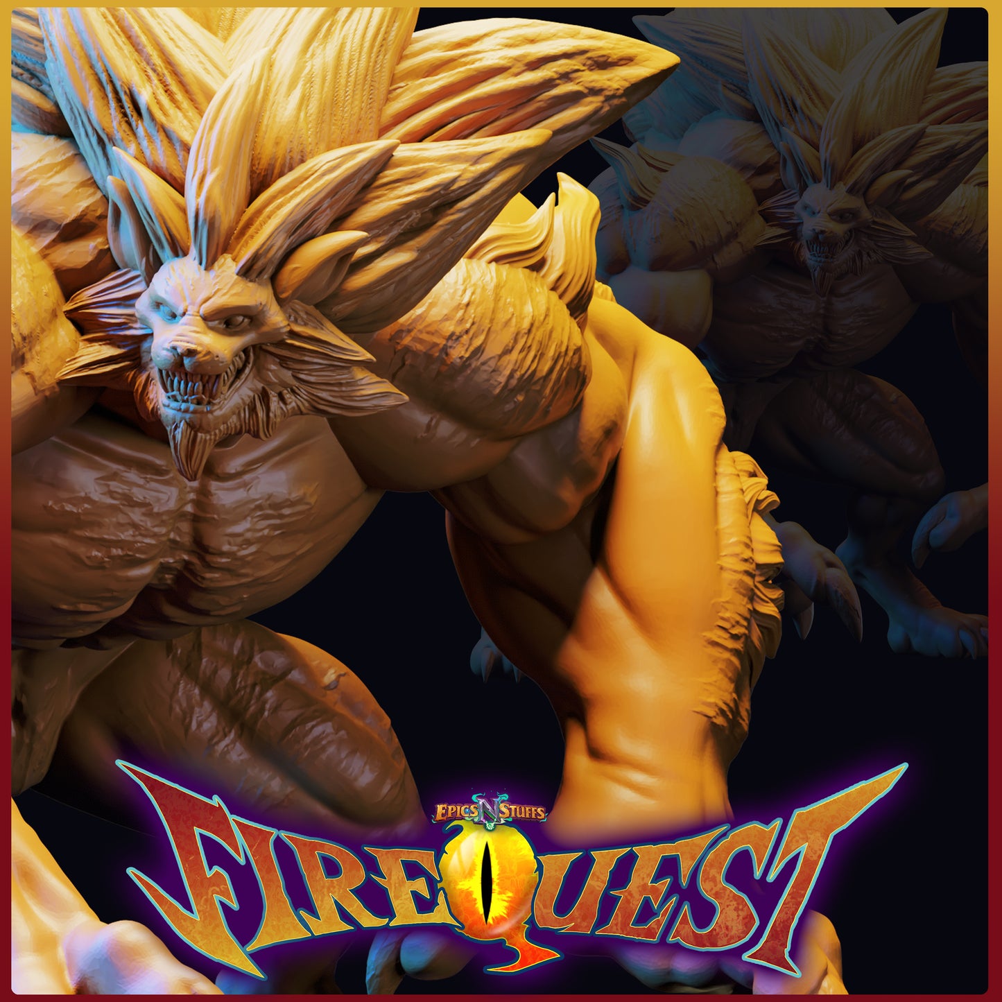 Lance Wilkinson - Fire Quest - Weretiger - 50/130mm DnD/TTRPG Figure/Miniature