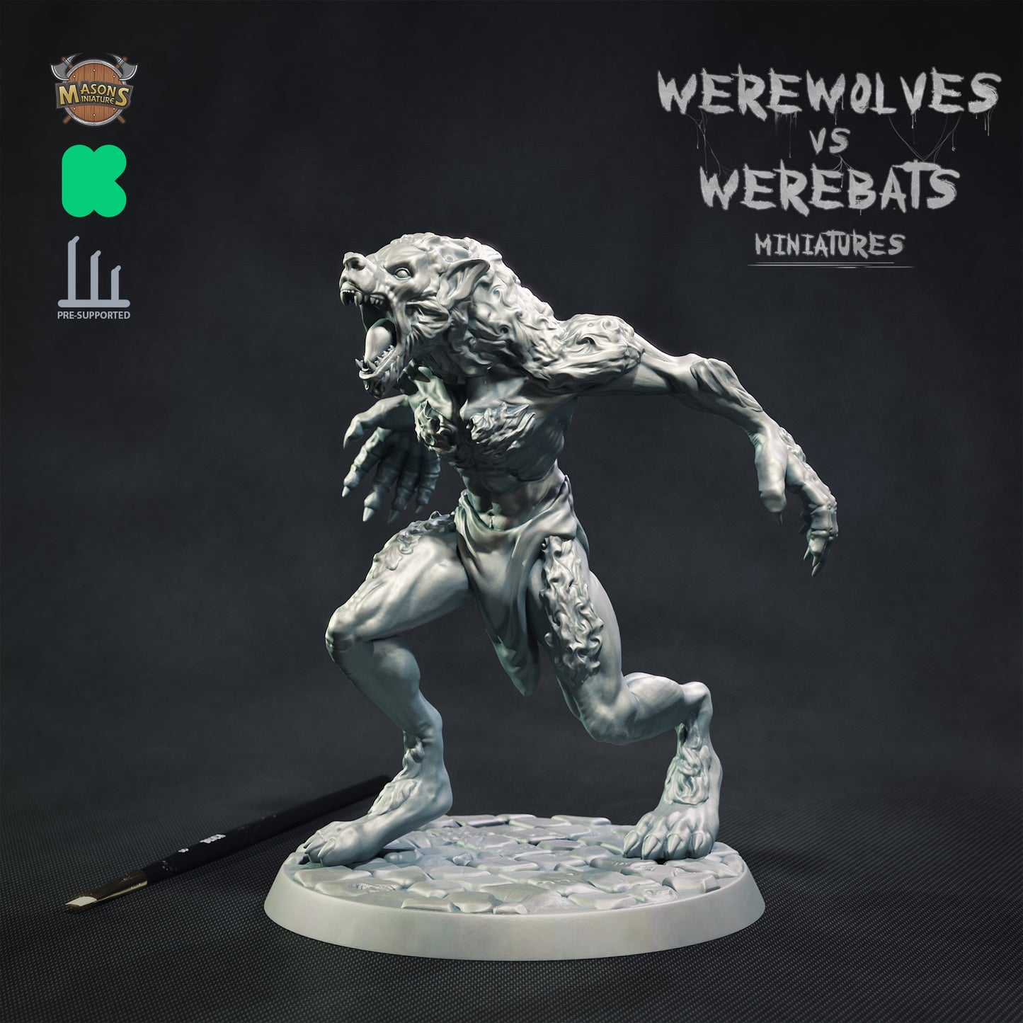 Masons Miniatures - Werewolf #6 - DnD/TTRPG Figure/Miniature