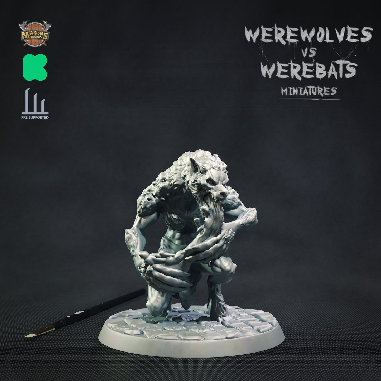 Masons Miniatures - Werewolf #2 - DnD/TTRPG Figure/Miniature