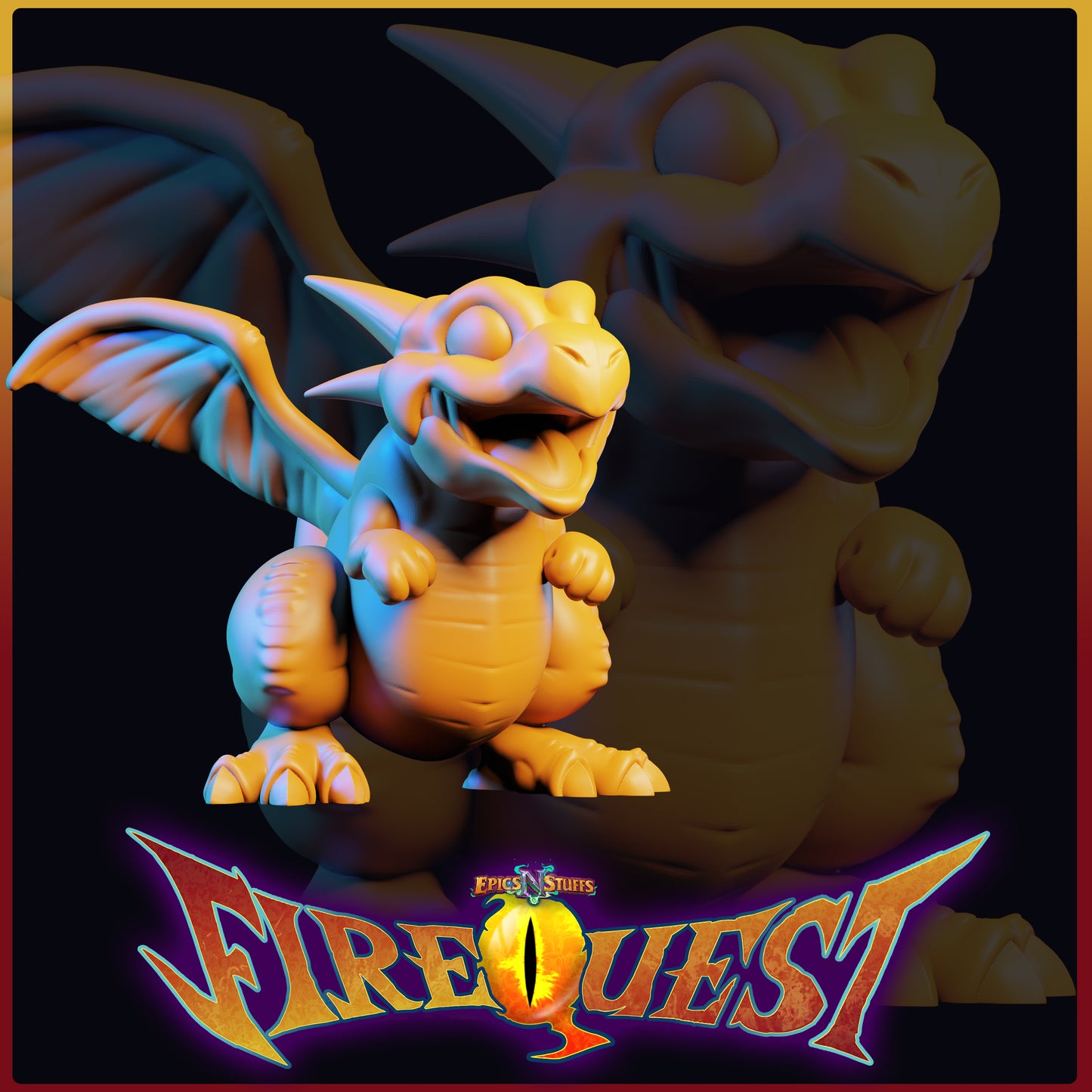 Lance Wilkinson - Fire Quest -  Whelpling - DnD/TTRPG Figure/Miniature