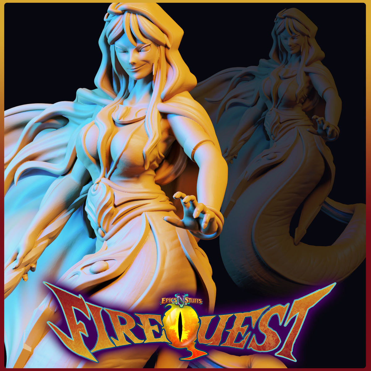 Lance Wilkinson - Fire Quest - Witch - 50/110mm DnD/TTRPG Figure/Miniature