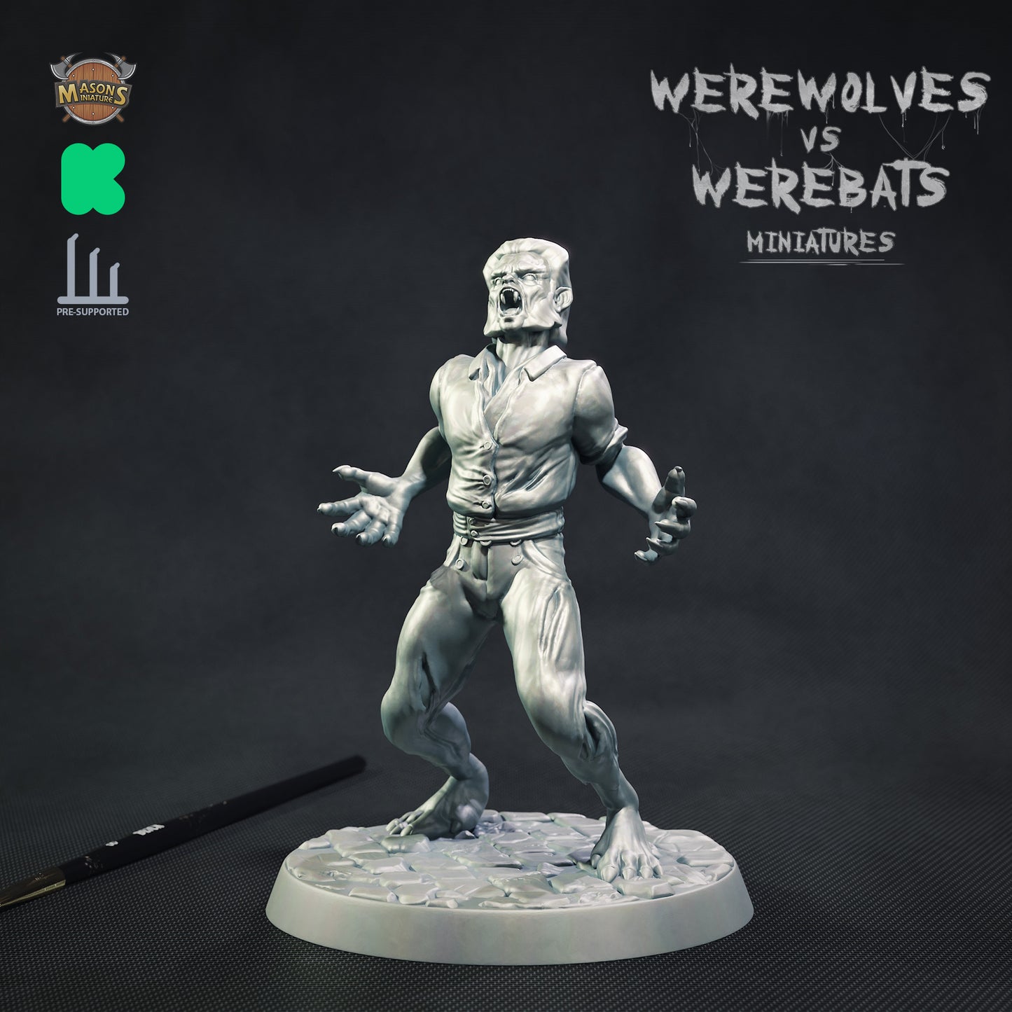 Masons Miniatures - Wolfman #3 - DnD/TTRPG Figure/Miniature