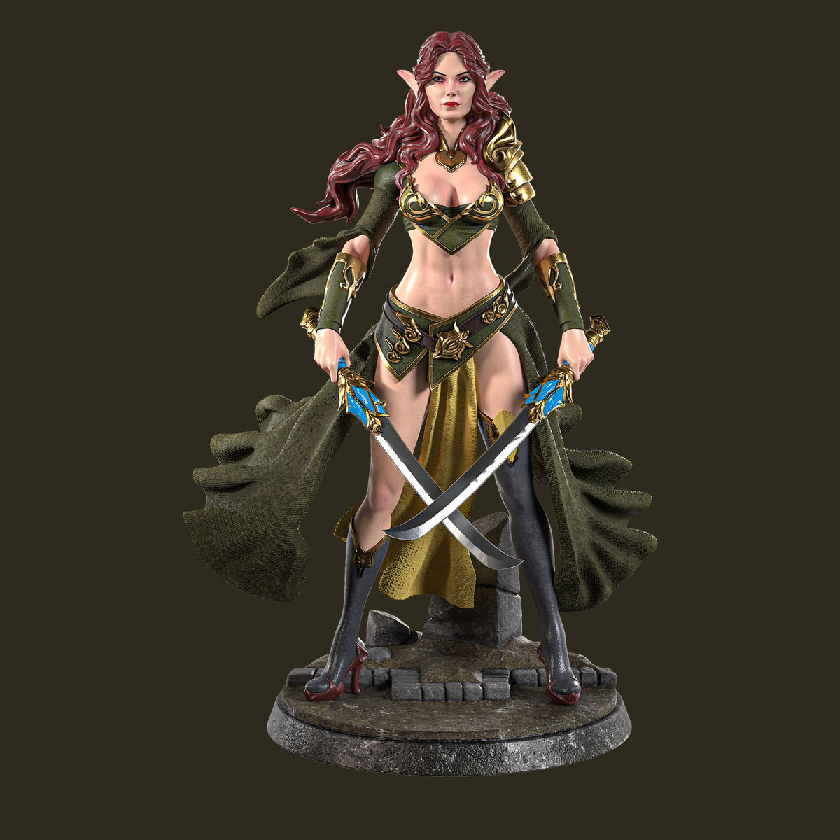 HoldMyMiniatures - Wood Elf Assassin - 75mm Pin Up/Figure/Model/Diorama