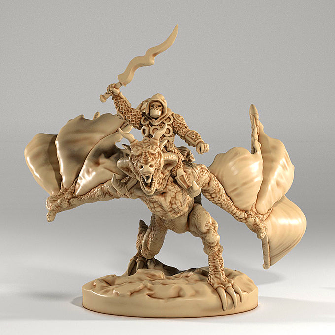 Medusa Miniatures - Orc Elite Wyvern Rider - DnD/TTRPG/Roleplaying/Wargames
