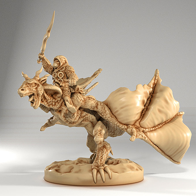 Medusa Miniatures - Orc Elite Wyvern Rider - DnD/TTRPG/Roleplaying/Wargames