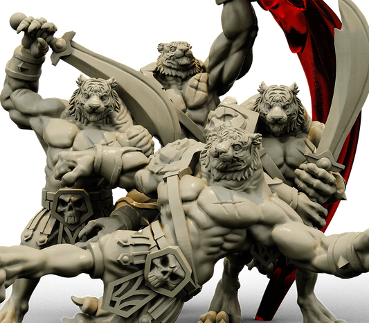 Brayan Nafarrate - Bestiary #4 - Tigerfolk Male - DnD/TTRPG Figure/Miniature