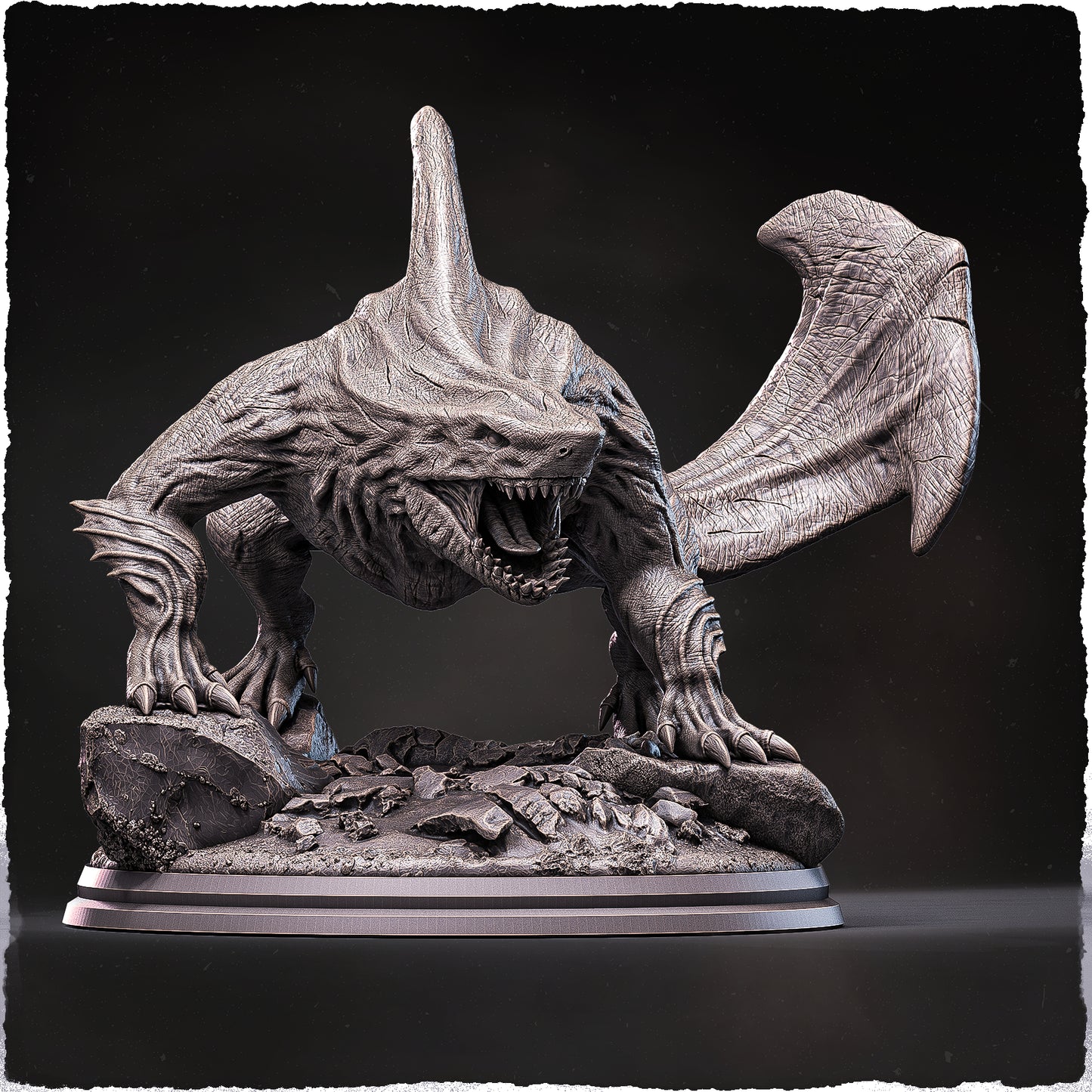 Evox Arts - Arcanterra #1 - Carcharopod Dragon - DnD/TTRPG Figure/Miniature