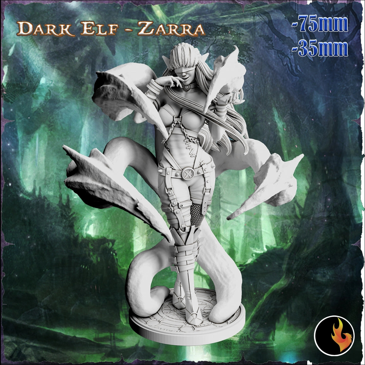 Ravi - Fantasy Girls #2 - Zarra, Dark Elf - 75mm Pin Up/Figure/Model/Diorama