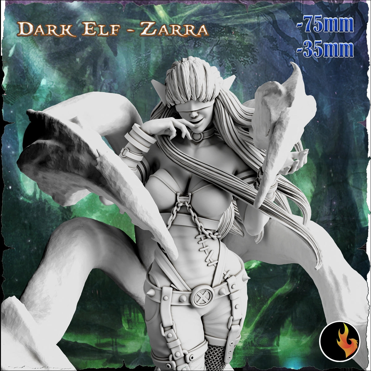 Ravi - Fantasy Girls #2 - Zarra, Dark Elf - 75mm Pin Up/Figure/Model/Diorama