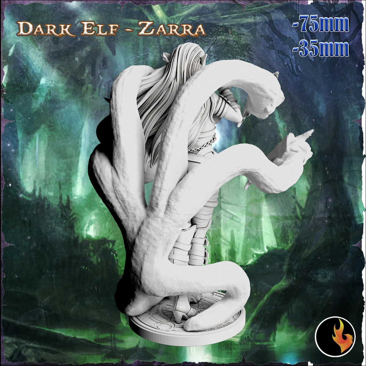 Ravi - Fantasy Girls #2 - Zarra, Dark Elf - 75mm Pin Up/Figure/Model/Diorama